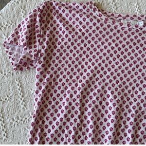 Vineyard Vines Pink Floral Tie-Front Top